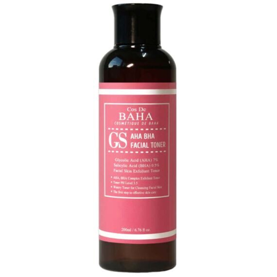 Тоник-эксфолиант с кислотами для проблемной кожи Cos de Baha AHA/BHA GS Toner