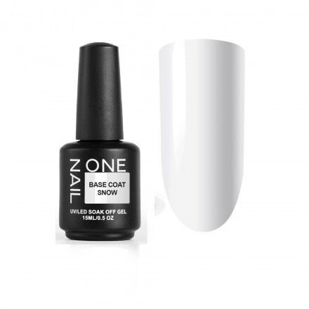 ONE NAIL База камуфлирующая эластичная (легкие в снятии) Base SNOW (шайба) 30мл